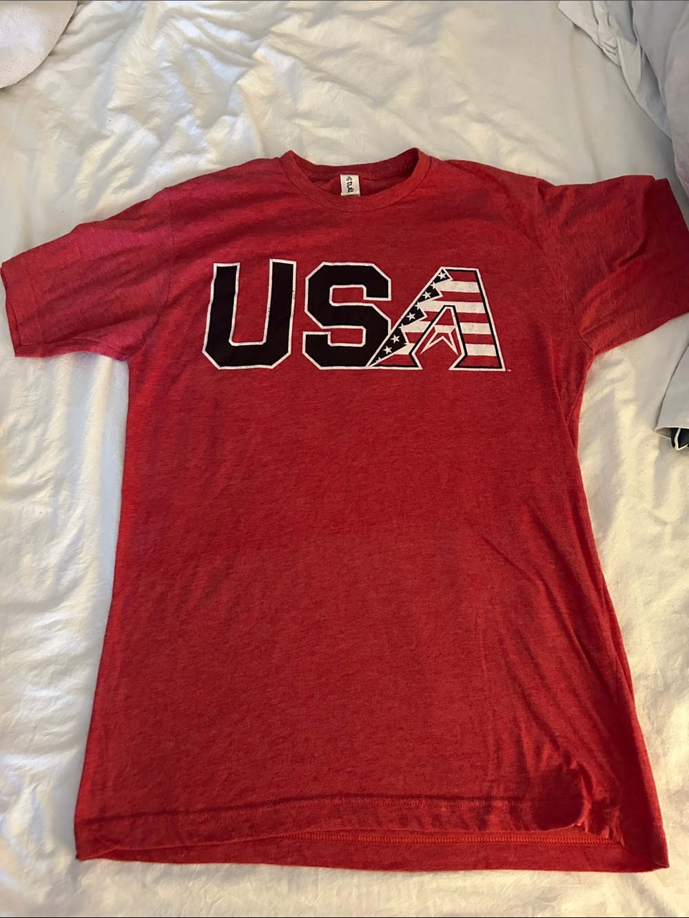 Tultex Red USA Graphic Short Sleeve Tee